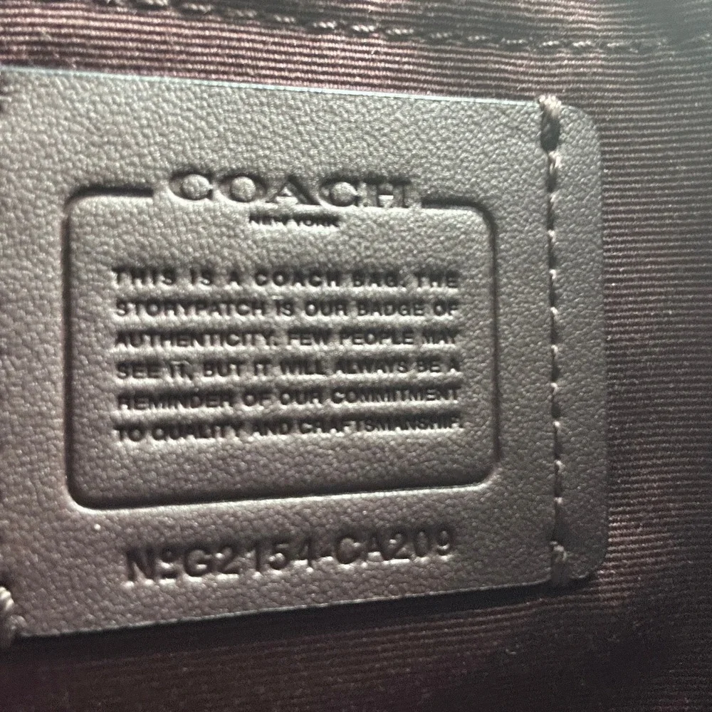 Coach Teri Black Pebbled Leather Shoulder Bag CV934 Excellent - Picture 4 of 7